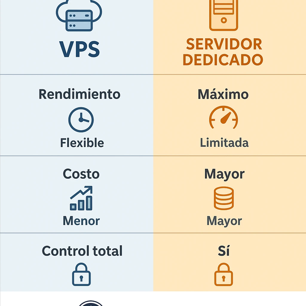 Comparativa de VPS y servidor dedicado para WordPress