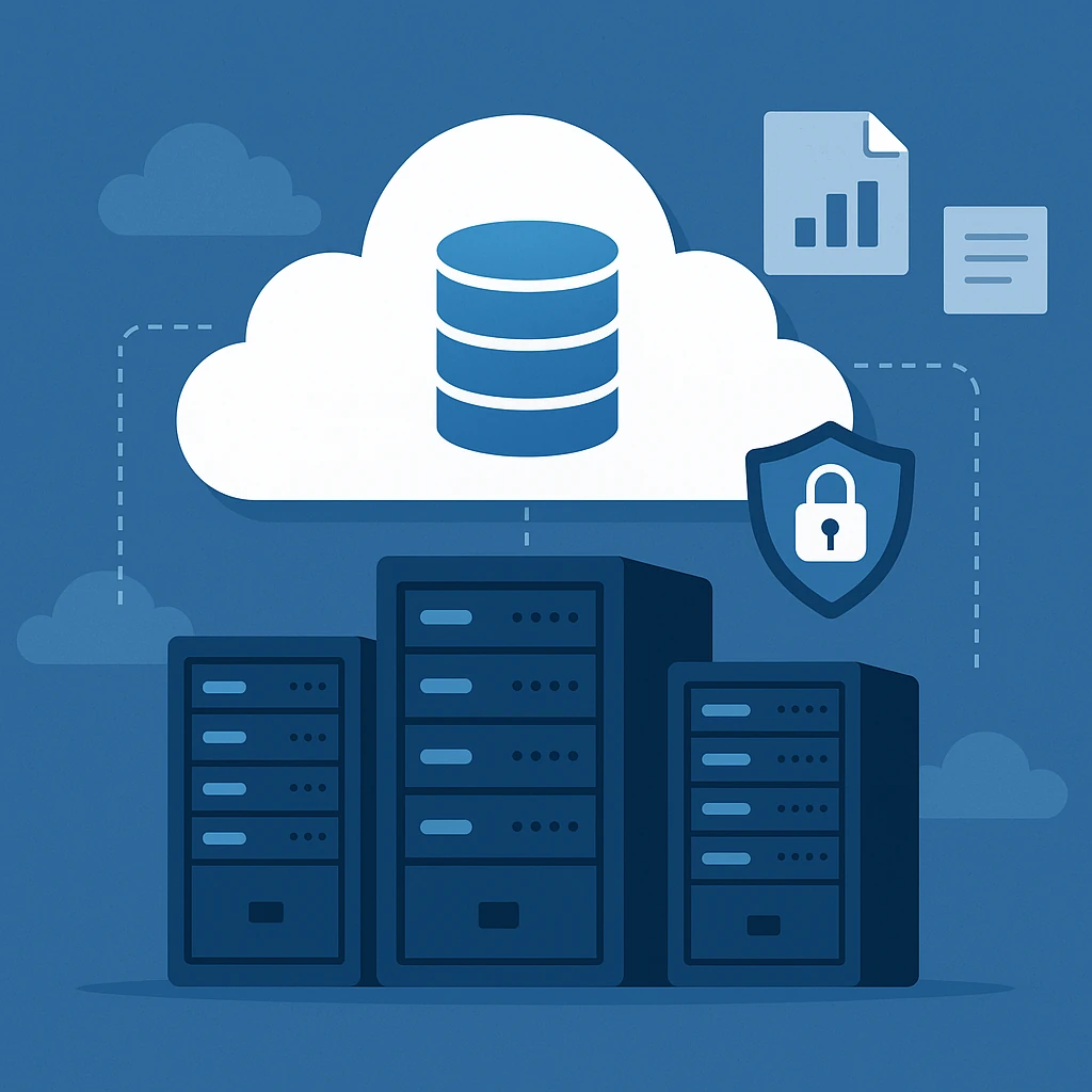Integración de servidores en nube con ERP empresarial. servidores para sistemas de almacenamiento de datos en nube