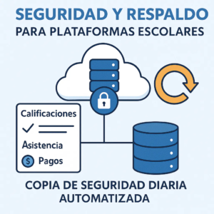 Respaldo automático de datos escolares en servidor cloud
