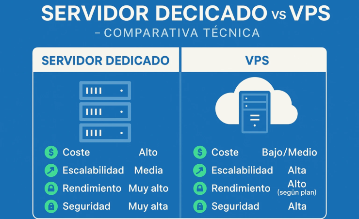 Servidor dedicado vs VPS para sistemas de escritorio remoto: ¿cuál te conviene?