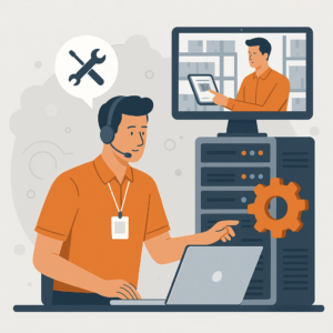 Soporte técnico para servidores empresariales de logística