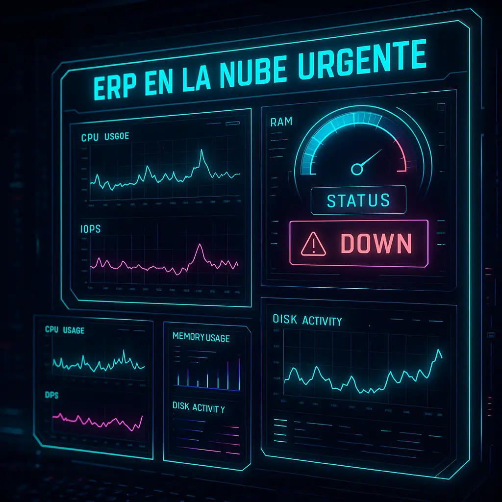 ERP en la Nube Urgente con monitoreo en vivo