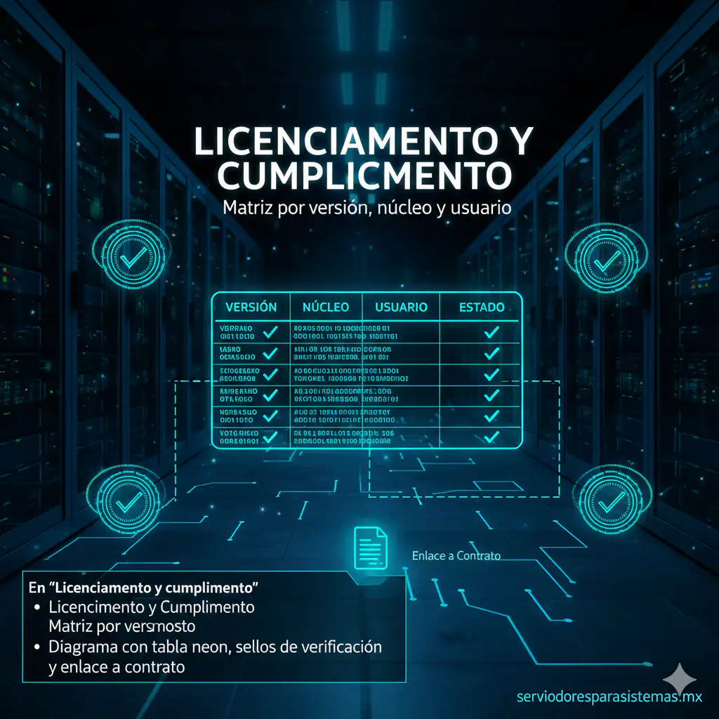 licencias correctas para servidor ERP
