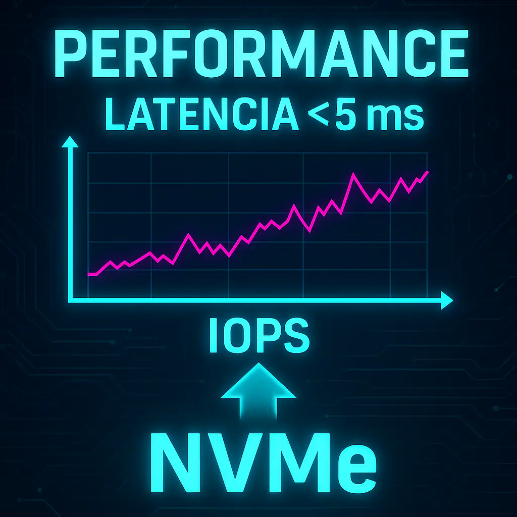 Rendimiento NVMe e IOPS para migración de ERP