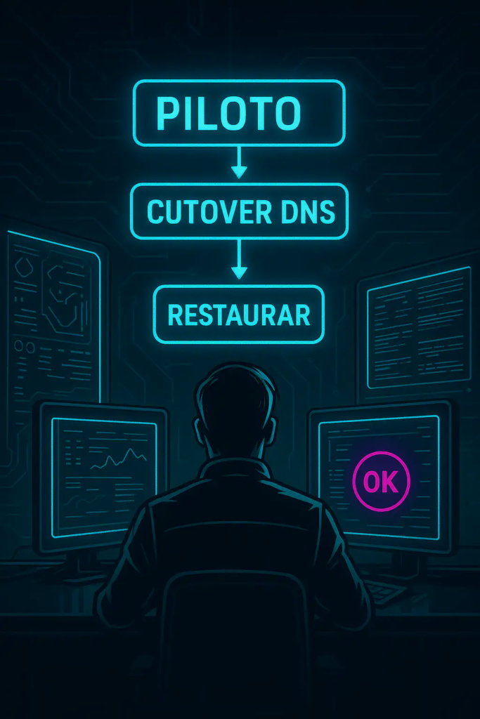 Centro de control NOC para piloto y cutover