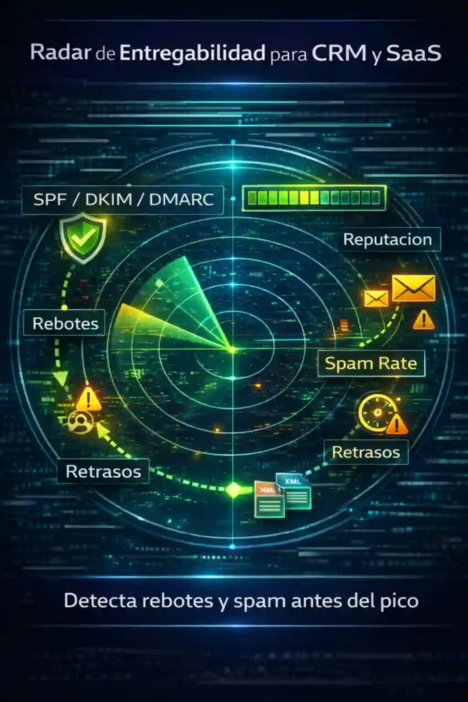 Correo Corporativo Configurable para CRM y SaaS con radar de entregabilidad