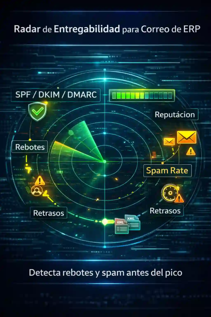 proveedor de email para ERP empresarial con radar de entregabilidad