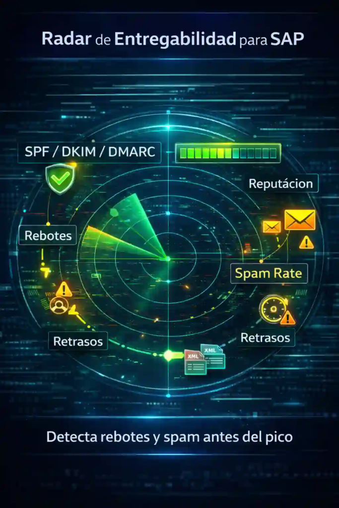 proveedor de correo para empresas con SAP con radar de entregabilidad