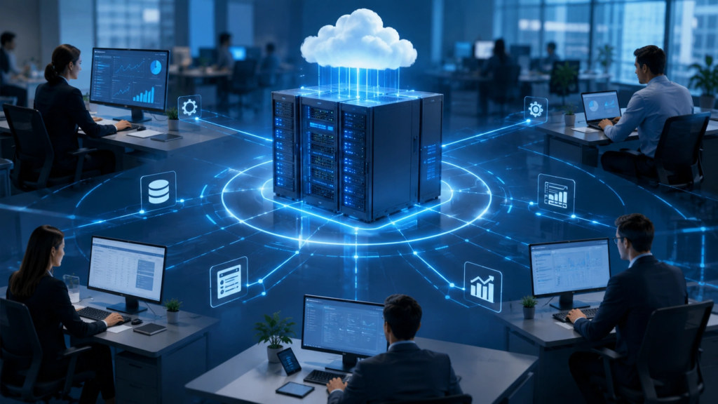 servidores para ERP configurados según usuarios y operación empresarial
